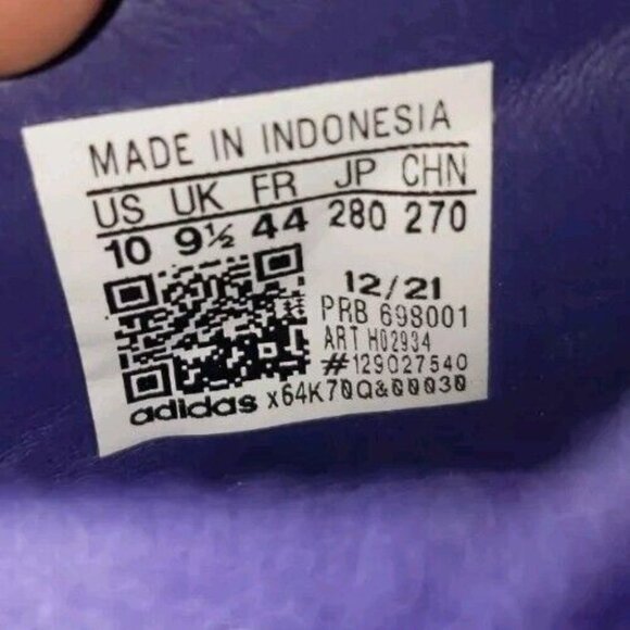 Adidas Predator Edge.1 FG Champions Purple Soccer Cleats HO2934 Men’s Size 10 - Picture 9 of 9